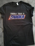 "THICKA THAN A SNICKA" Bling Tee and Racerback Tank