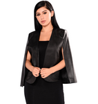 Vegan leather black cape - BLACK FRIDAY SALE  (only 2 left)