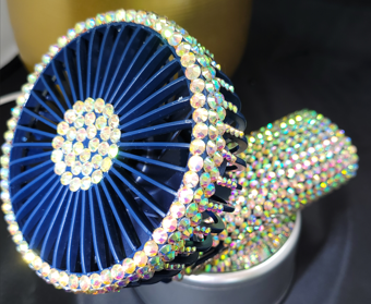"Boss" Bling Fan w/ initial- Summer Sale
