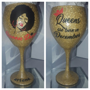 "Queen  Diva" Personalized Candy Coated Goblett (22oz) -