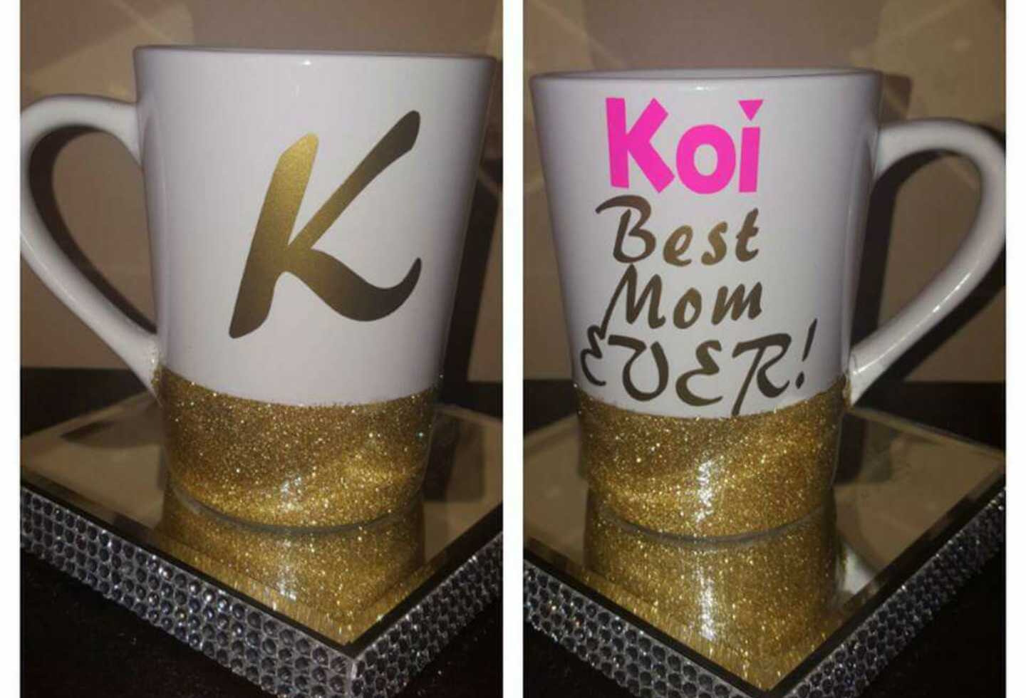 Personalized "Best Mom Ever" Candy Glazed Mugg (14oz)